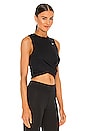 view 2 of 4 NK Dry Twist Crop Tank in Black