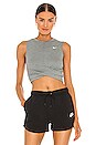 view 1 of 4 NK Dry Twist Crop Tank in Smoke Grey