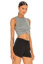view 2 of 4 NK Dry Twist Crop Tank in Smoke Grey