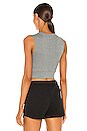 view 3 of 4 NK Dry Twist Crop Tank in Smoke Grey