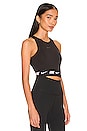 view 2 of 4 Crop Tape Top in Black