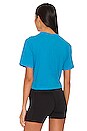 view 3 of 4 T-SHIRT ESSENTIAL CROP in Laser Blue