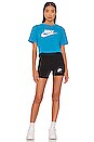 view 4 of 4 T-SHIRT ESSENTIAL CROP in Laser Blue