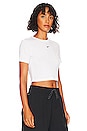 view 2 of 4 NSW Essential Crop Tee in White & Black