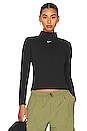view 1 of 4 NSW Essential Mockneck Top in Black & White