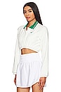 view 2 of 4 Sportswear Collection Cropped Polo Long Sleeve Top in Sail & Malachite