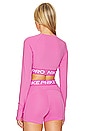 view 3 of 4 Pro 365 Crop Long Sleeve Top in Playful Pink & White