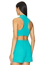 view 3 of 5 Chill Ribbed Cropped Tank in Dusty Cactus