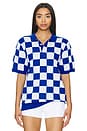 view 1 of 5 Club Checkers Polo in Game Royal & Sail