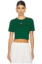 view 1 of 4 T-SHIRT CROPPED SPORTSWEAR ESSENTIAL in Gorge Green & Sail