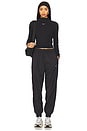 view 4 of 4 NSW Essential Ribbed Long Sleeve Top in Black & White