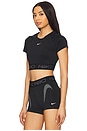 view 3 of 5 Dri-FIT Cropped Graphic Short Sleeve Top in Black, Cool Grey, & White
