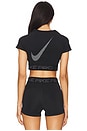 view 4 of 5 Dri-FIT Cropped Graphic Short Sleeve Top in Black, Cool Grey, & White