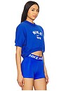 view 2 of 4 French Terry Crew Neck Top in Game Royal & Sail