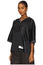 view 2 of 4 Short Sleeve Graphic Jersey Top in Black & Anthracite