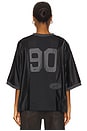 view 3 of 4 Short Sleeve Graphic Jersey Top in Black & Anthracite