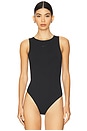 view 2 of 6 Dri-FIT Tank Bodysuit in Black & Smoke Grey