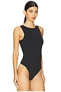 view 3 of 6 Dri-FIT Tank Bodysuit in Black & Smoke Grey