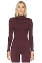 view 1 of 4 Dri Fit 1/4 Zip Mid Layer Top in Burgundy Crush & White
