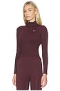 view 2 of 4 Dri Fit 1/4 Zip Mid Layer Top in Burgundy Crush & White