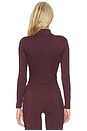 view 3 of 4 Dri Fit 1/4 Zip Mid Layer Top in Burgundy Crush & White