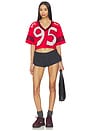 view 5 of 5 Crop Jersey in University Red, Team Red, & Chalk