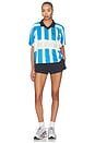 view 4 of 4 Women's Oversized Short-sleeve Striped Jersey in Blue, Chalk, & Black