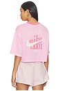 view 3 of 4 T-SHIRT CROPPED EN MAILLE MESH POUR FEMME WOMEN'S CROPPED MESH JERSEY in Pink Rise & Peony