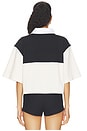 view 3 of 4 POLO À MANCHES COURTES POUR FEMME WOMEN'S SHORT-SLEEVE POLO TOP in Black & Sail