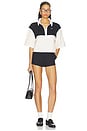 view 4 of 4 POLO À MANCHES COURTES POUR FEMME WOMEN'S SHORT-SLEEVE POLO TOP in Black & Sail