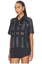 view 2 of 5 T-SHIRT RAYÉ OVERSIZED À MANCHES COURTES POUR FEMME WOMEN'S OVERSIZED SHORT-SLEEVE STRIPED JERSEY in Black
