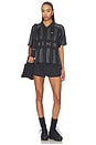 view 4 of 5 T-SHIRT RAYÉ OVERSIZED À MANCHES COURTES POUR FEMME WOMEN'S OVERSIZED SHORT-SLEEVE STRIPED JERSEY in Black