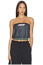 view 1 of 4 Striped Jersey Tube Top in Camo Green & Gridiron