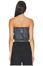 view 3 of 4 Striped Jersey Tube Top in Camo Green & Gridiron