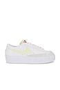 view 1 of 6 BLAZER LOW PLATFORM スニーカー in White & Life Lime