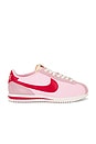 view 1 of 6 Cortez Textile Sneaker in Medium Soft Pink, Fire Red, Sail, & Team Orange