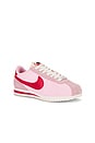 view 2 of 6 Cortez Textile Sneaker in Medium Soft Pink, Fire Red, Sail, & Team Orange