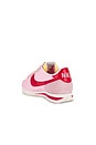 view 3 of 6 Cortez Textile Sneaker in Medium Soft Pink, Fire Red, Sail, & Team Orange