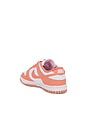 view 3 of 6 Dunk Low Sneaker in White & Light Wild Mango