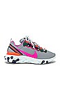 view 1 of 6 SNEAKERS REACT ELEMENT 55 in Grey, Fuchsia & Crimson
