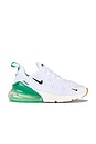 view 1 of 6 Air Max 270 Sneaker in White, Black-summit & White-stadium Green in White, Black & Stadium Green