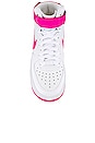view 4 of 6 Women's Air Force 1 Hi Sneaker in White & Hot Pink