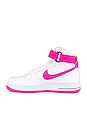 view 5 of 6 Women's Air Force 1 Hi Sneaker in White & Hot Pink
