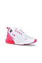 view 2 of 6 Air Max 270 Sneaker in White & Hyper Pink
