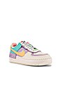 view 2 of 6 Air Force 1 Shadow Sneaker in Pale Ivory & Celestial Gold Tropical Twist