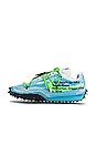 view 5 of 6 X OFF-WHITE Waffle Racer Sneaker in Vivid Sky, Electric Green & Black