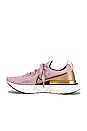 view 5 of 6 SNEAKERS REACT INFINITY RUN FLYKNIT in Plum Fog, Black, Metallic Gold & Platinum Tint