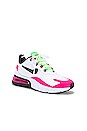 view 2 of 2 Air Max 270 React Sneaker in Hyper Pink, Blast Ghost & Green Illusion