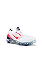 view 2 of 6 Air Vapormax Flyknit 3 NA Sneaker in White, Flash Crimson & Astronomy Blue