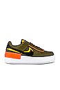 view 1 of 6 Air Force 1 Shadow Sneaker in Olive Flak, University Gold, Black, White & Total Orange